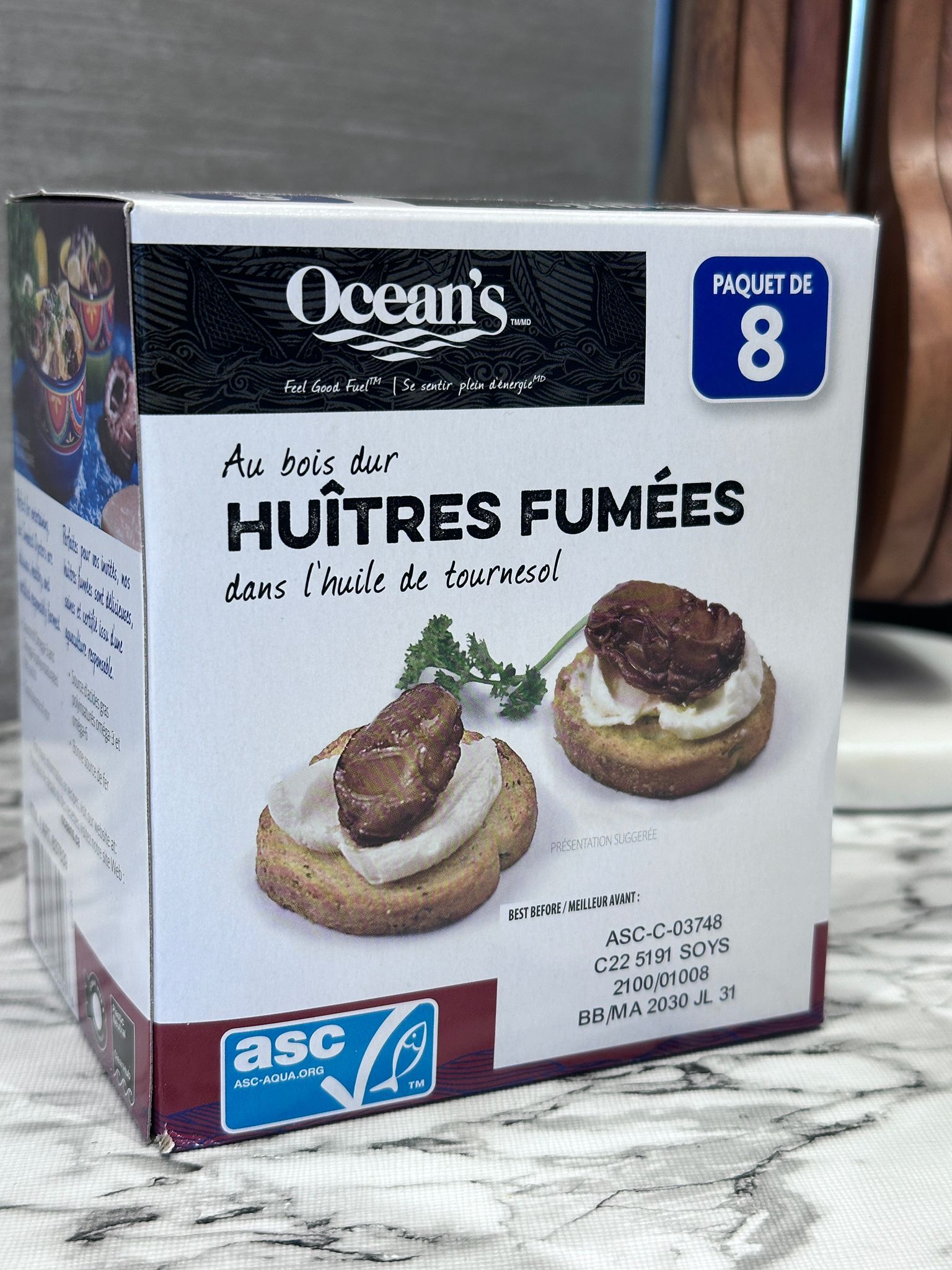 RZ36 Ocean's 煙燻蠔 85g x8盒  **到期日: 約 2030/06