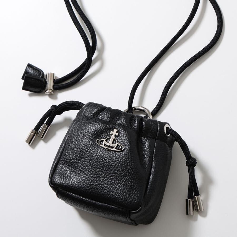 Vivienne Westwood 金屬土星Logo皮革小包