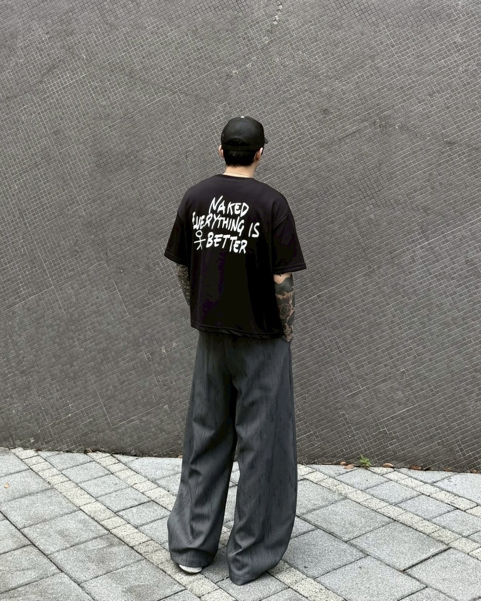 BOXY 街頭 塗鴉 寬短 短袖