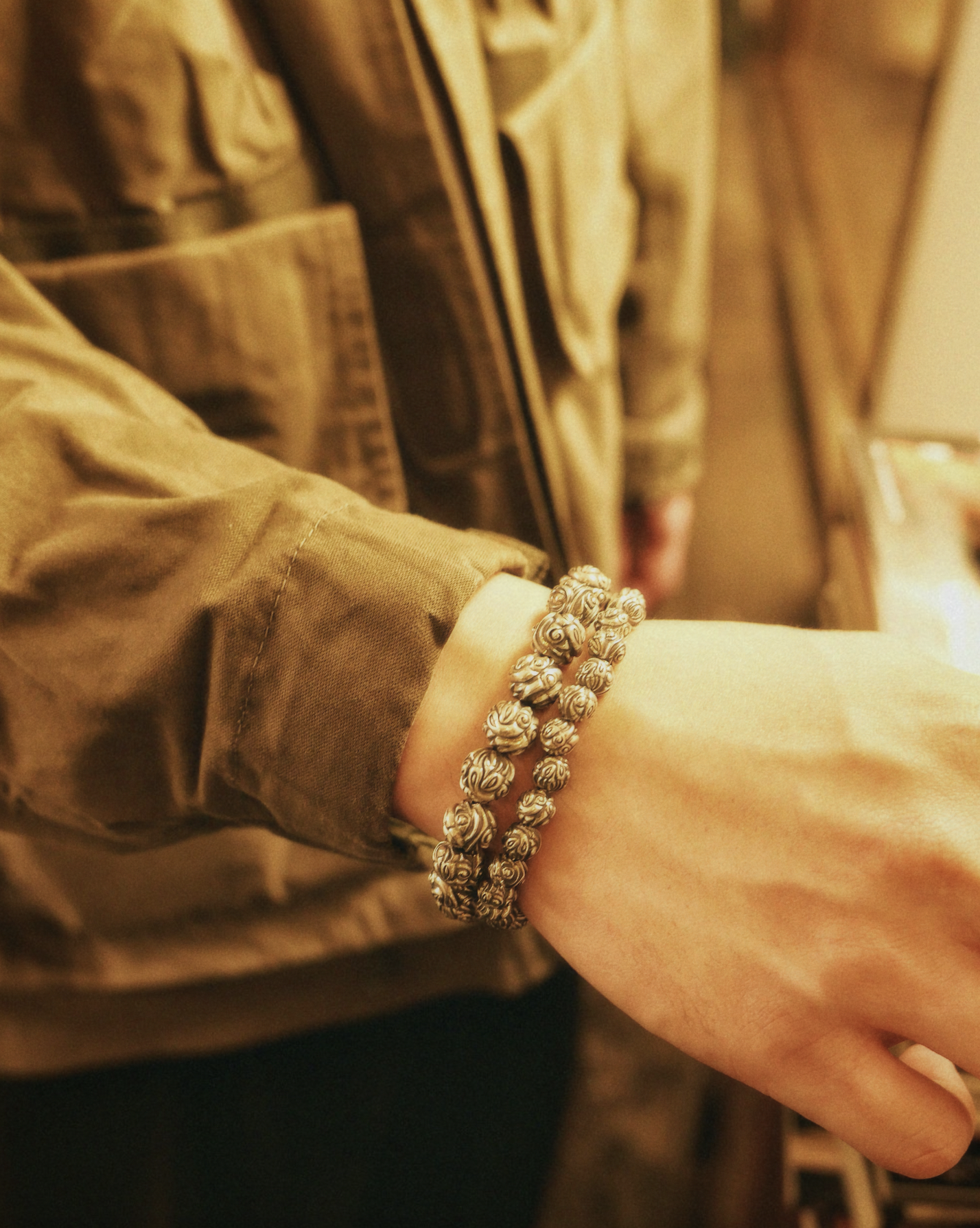 Embossed Beads Bracelet