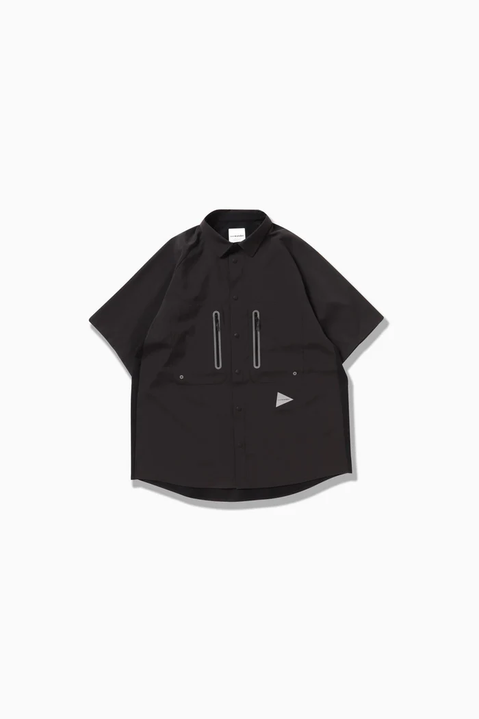 and wander｜Tech SS Shirt "Black"