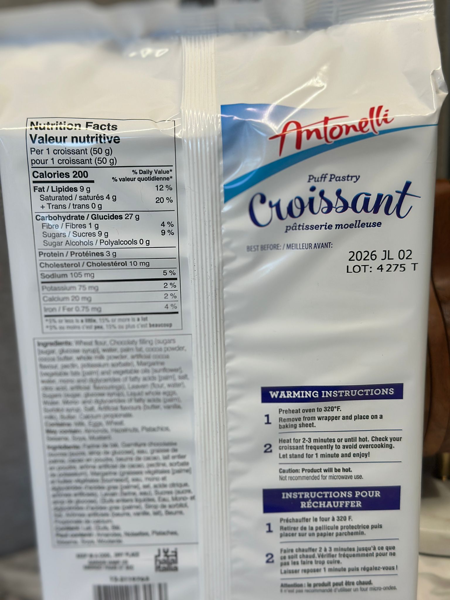 RZ52 Antonelli 迷你朱古力牛角包 250g ** 到期日: 約 2026/07