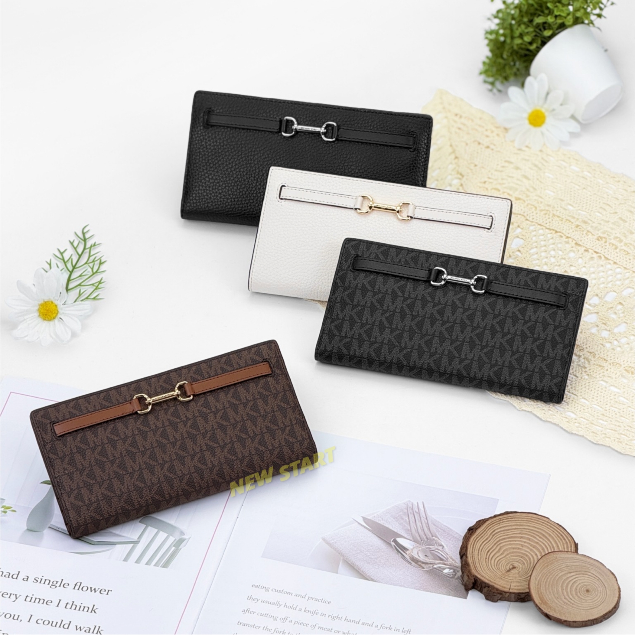 Michael Kors MK Carson 雙環 薄款 翻蓋 長夾