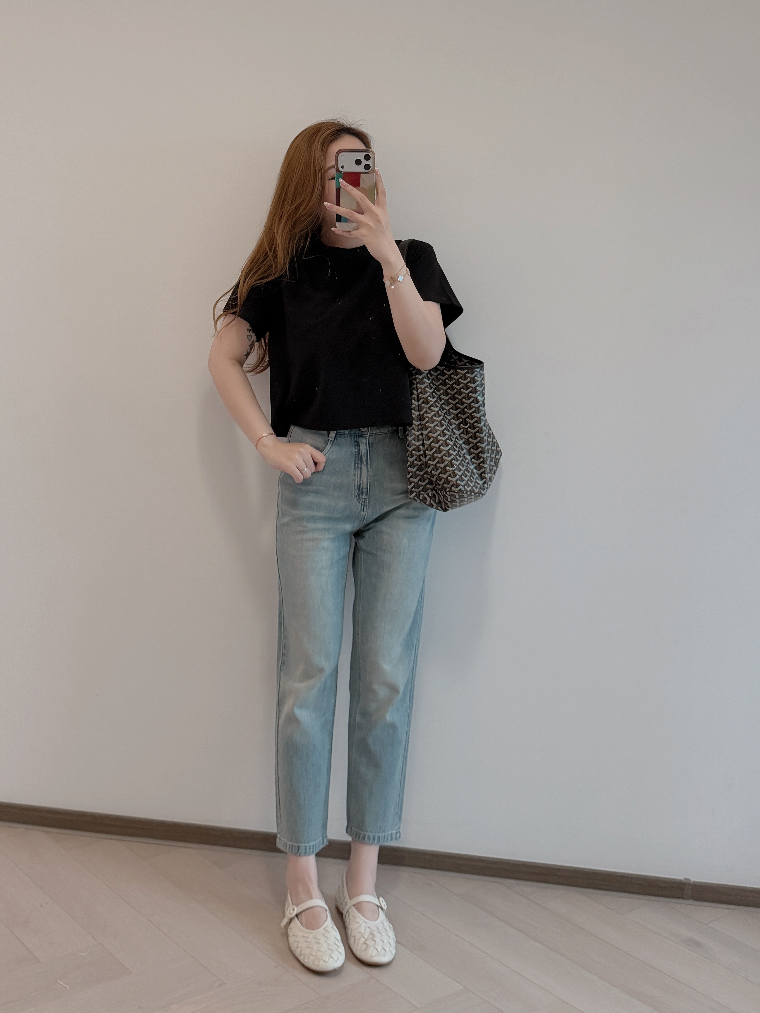 預訂/現貨 7279 中腰九分直腳牛仔褲