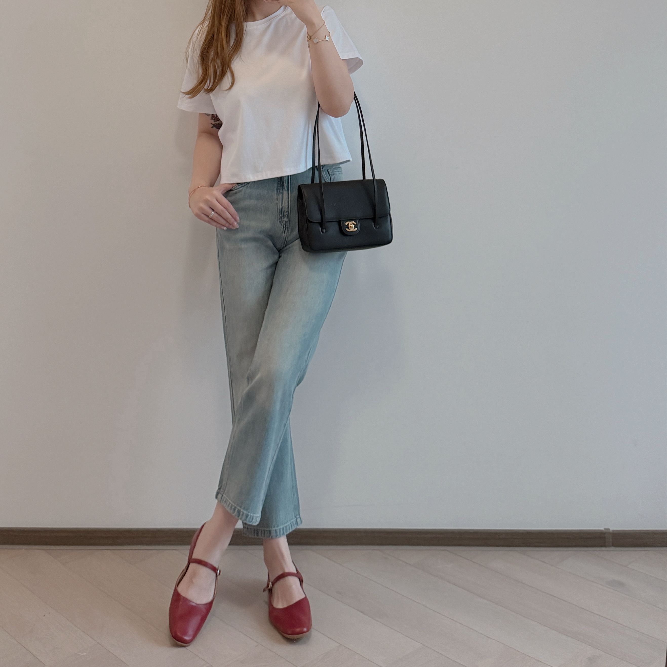 預訂/現貨 7279 中腰九分直腳牛仔褲