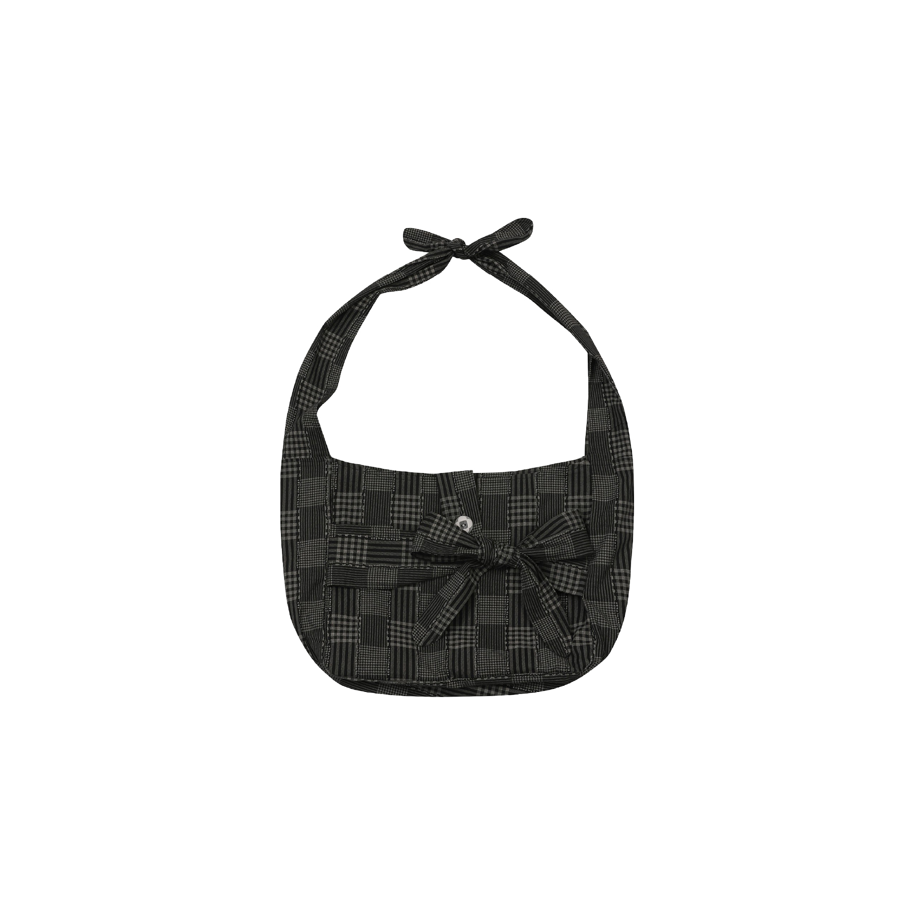 BAUF 蝴蝶結 繫帶 格紋 背包 斜跨包