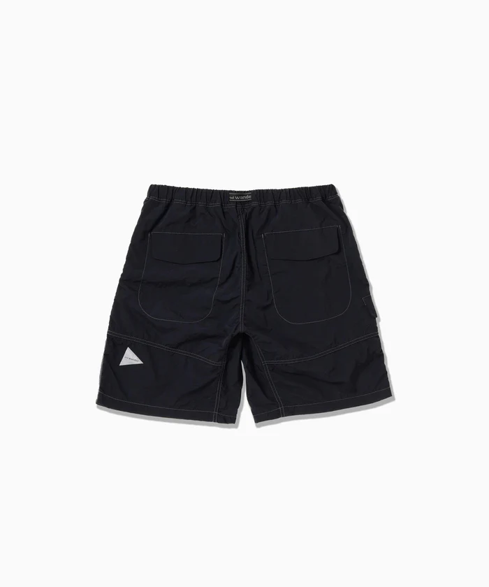 and wander｜Ny Taffeta Hiker Short Pants "Black"