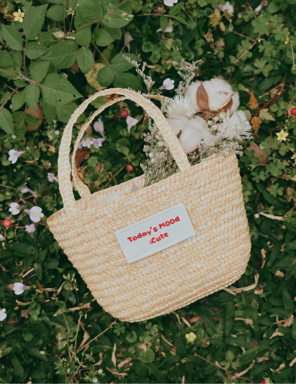 質感草編迷你包