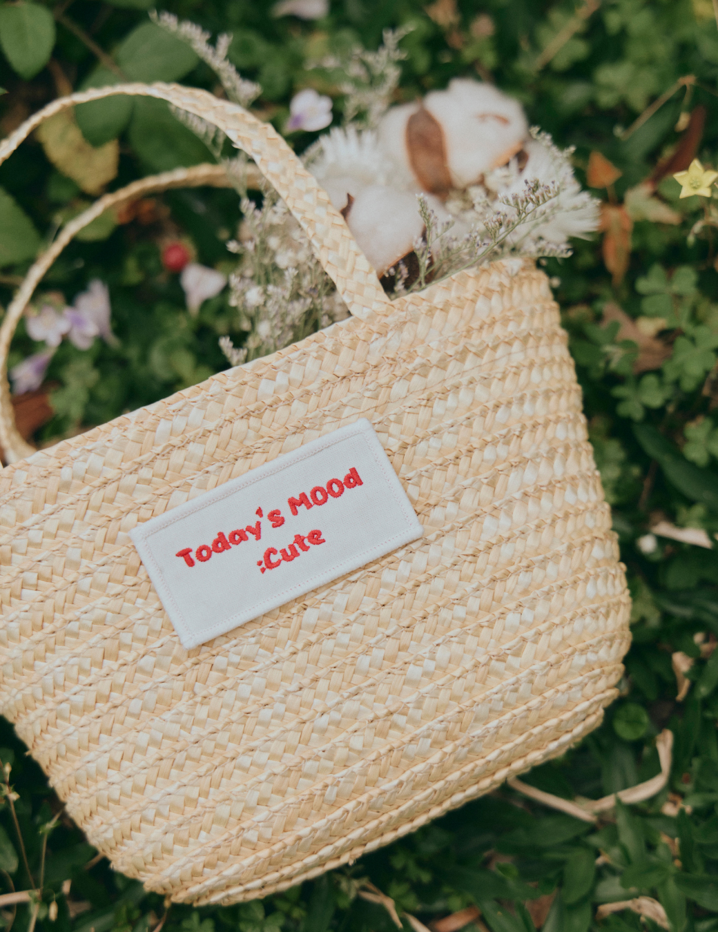 質感草編迷你包