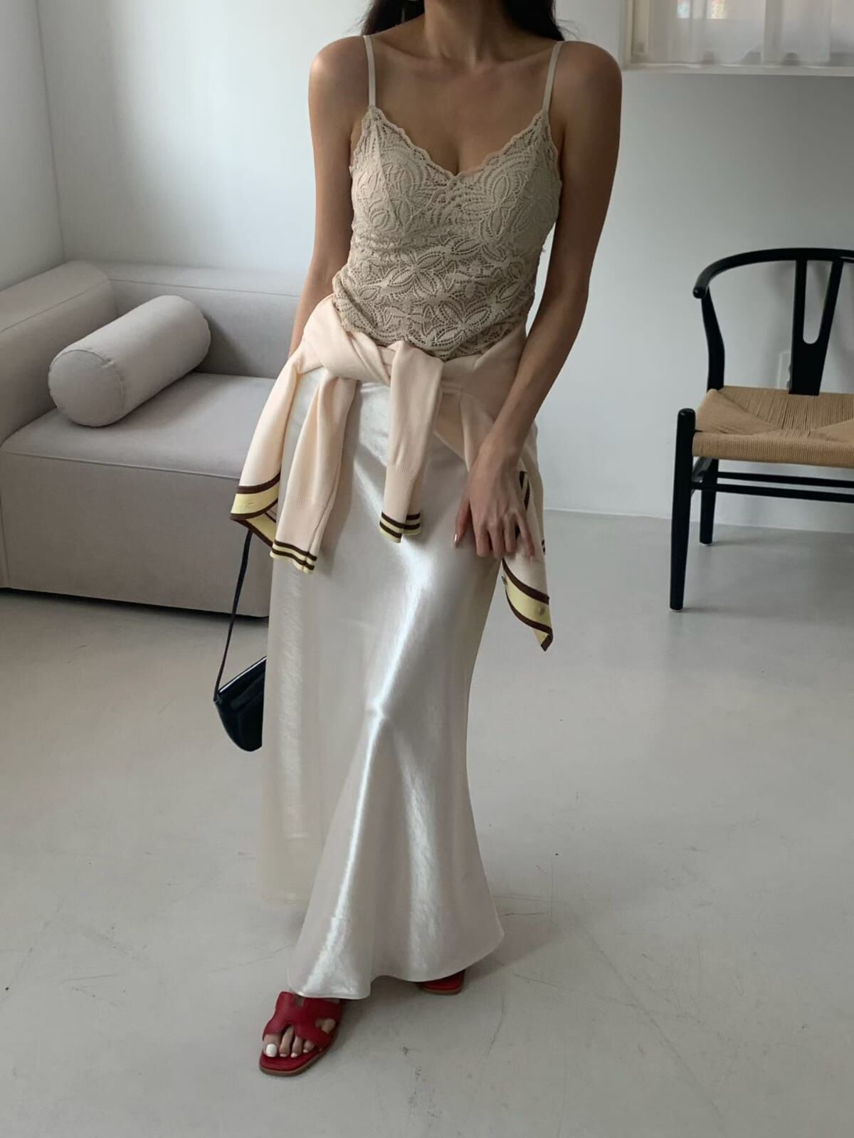 BM6010 蕾絲鈎花V領吊帶Bra Top