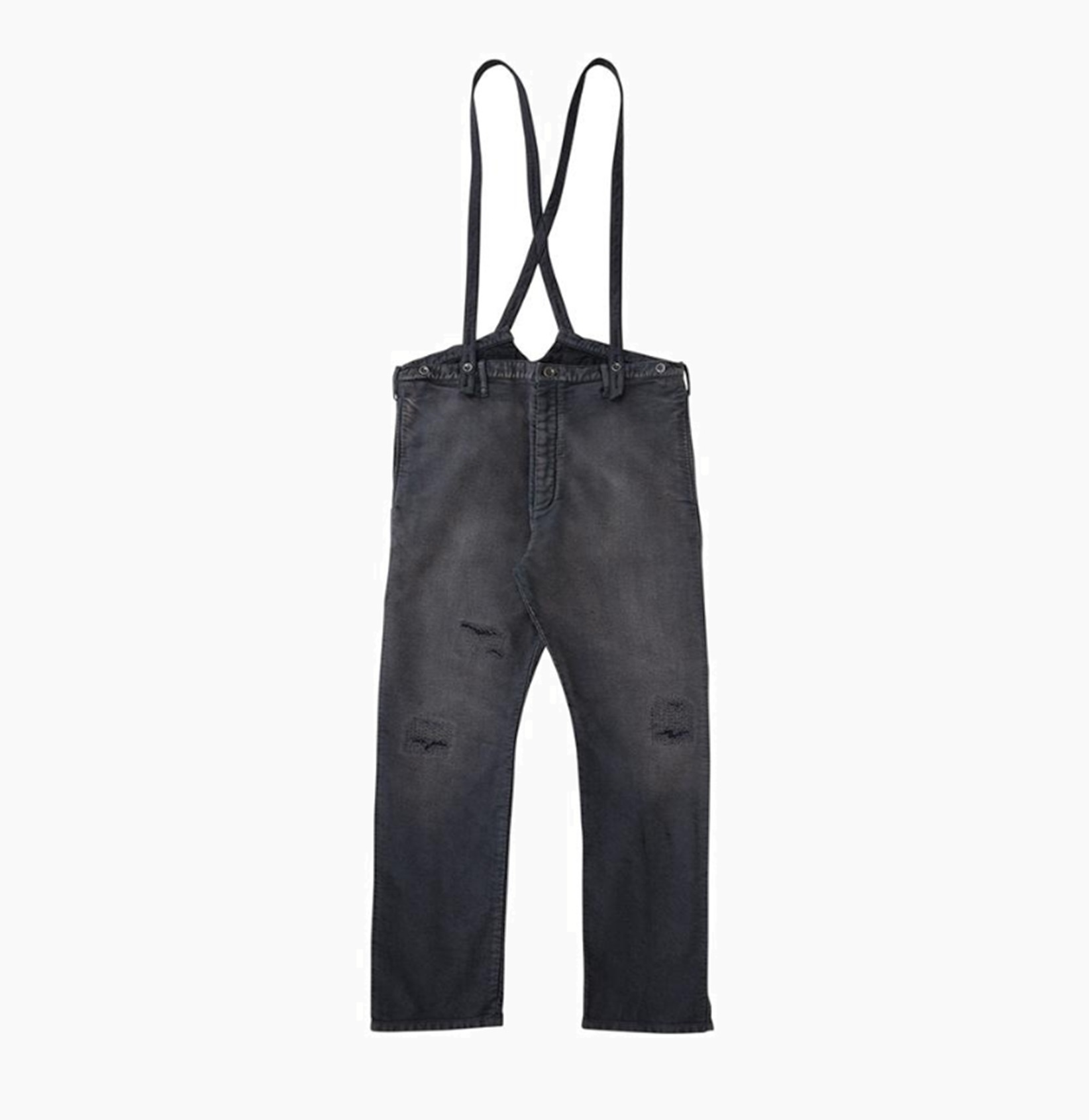 LAST PCS: VISVIM TRAVAILLER BRACES PANTS MOLESKIN - BLACK SIZE 4 PRE ORDER ITEM (預訂中)