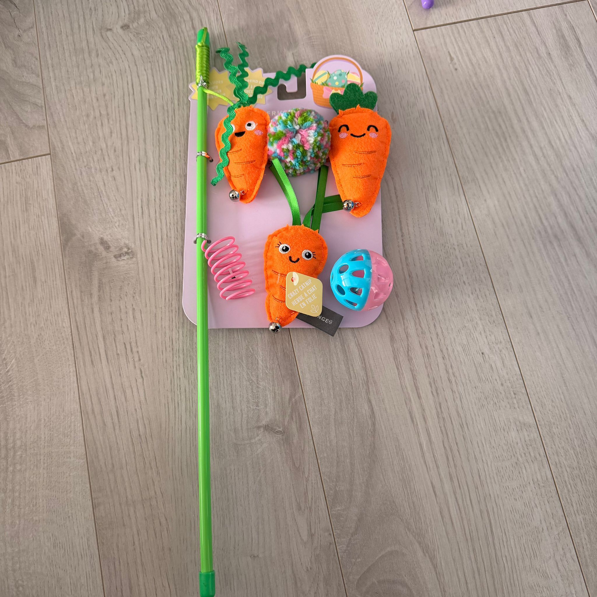 RZ89 紅蘿蔔主題 逗貓棒set