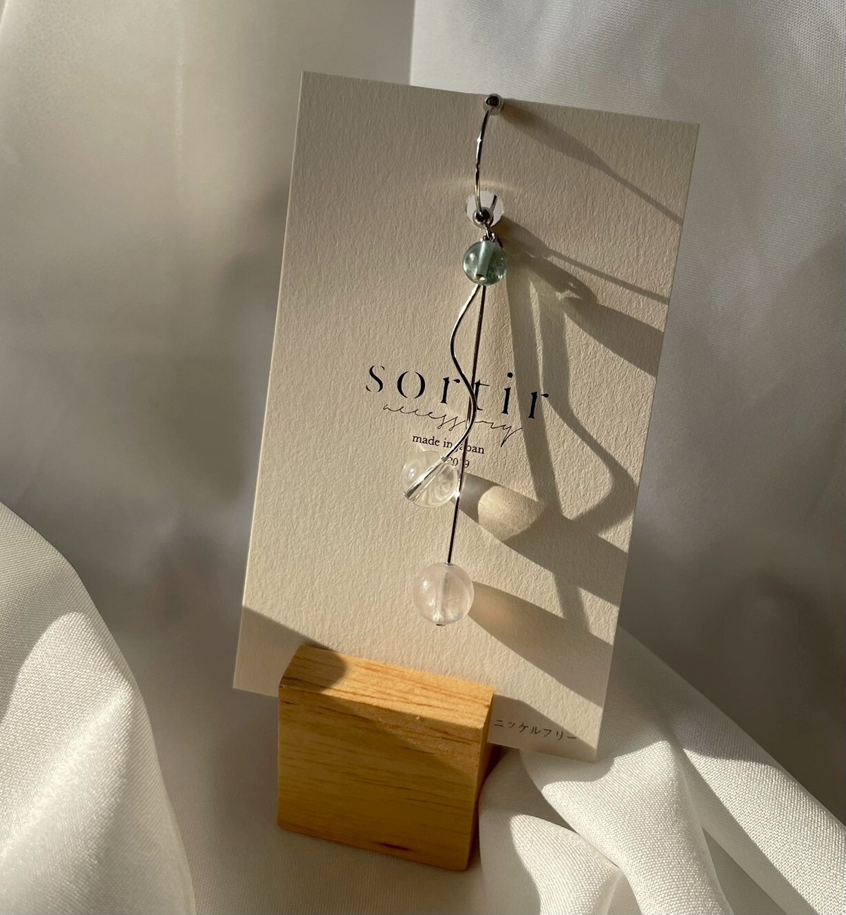 [sortir] 多色耳骨夾 | 螢石×水晶 | NO.192