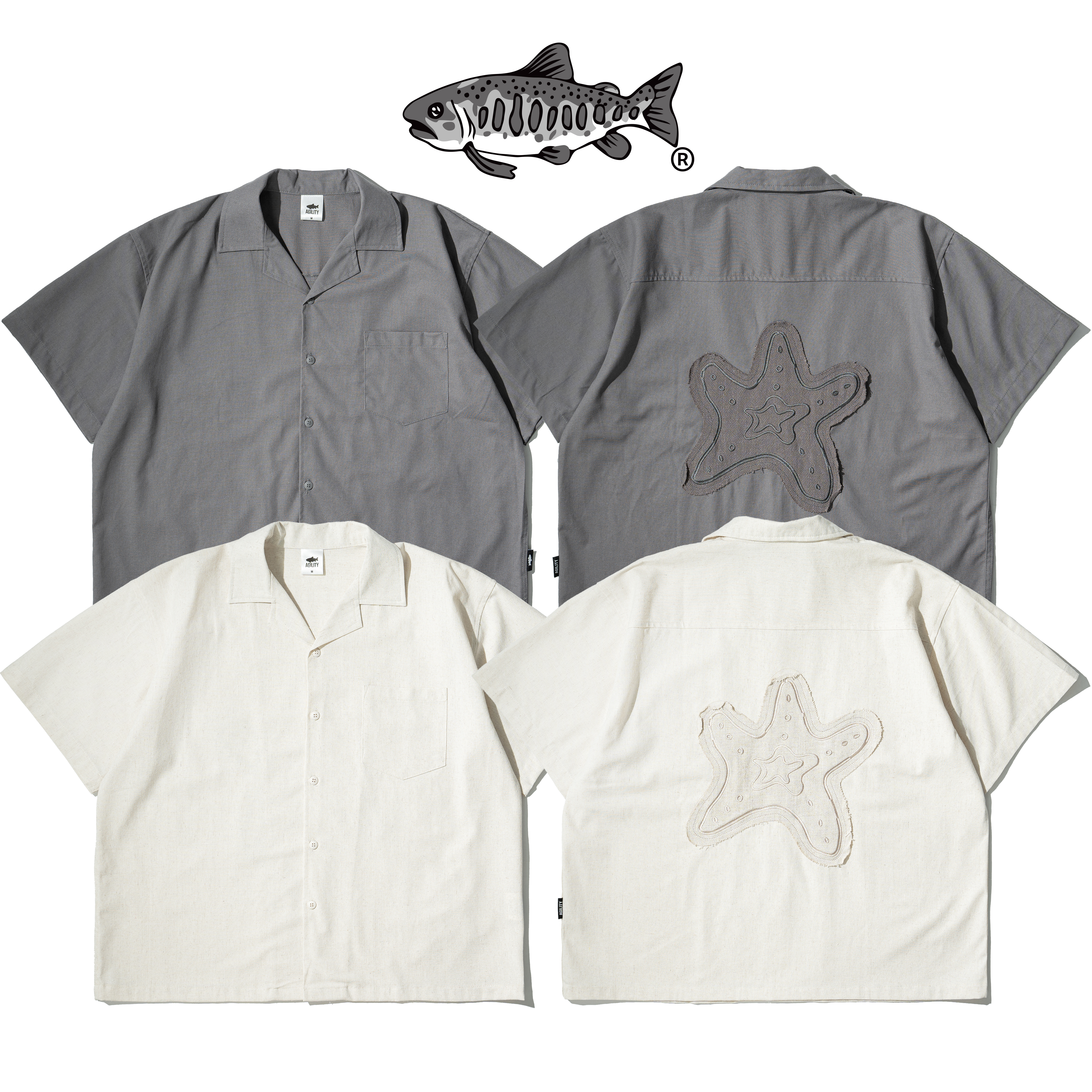 AGILITY Staff  "DS" Cuban Shirts 刺繡 古巴領 短袖襯衫 [STA-5]