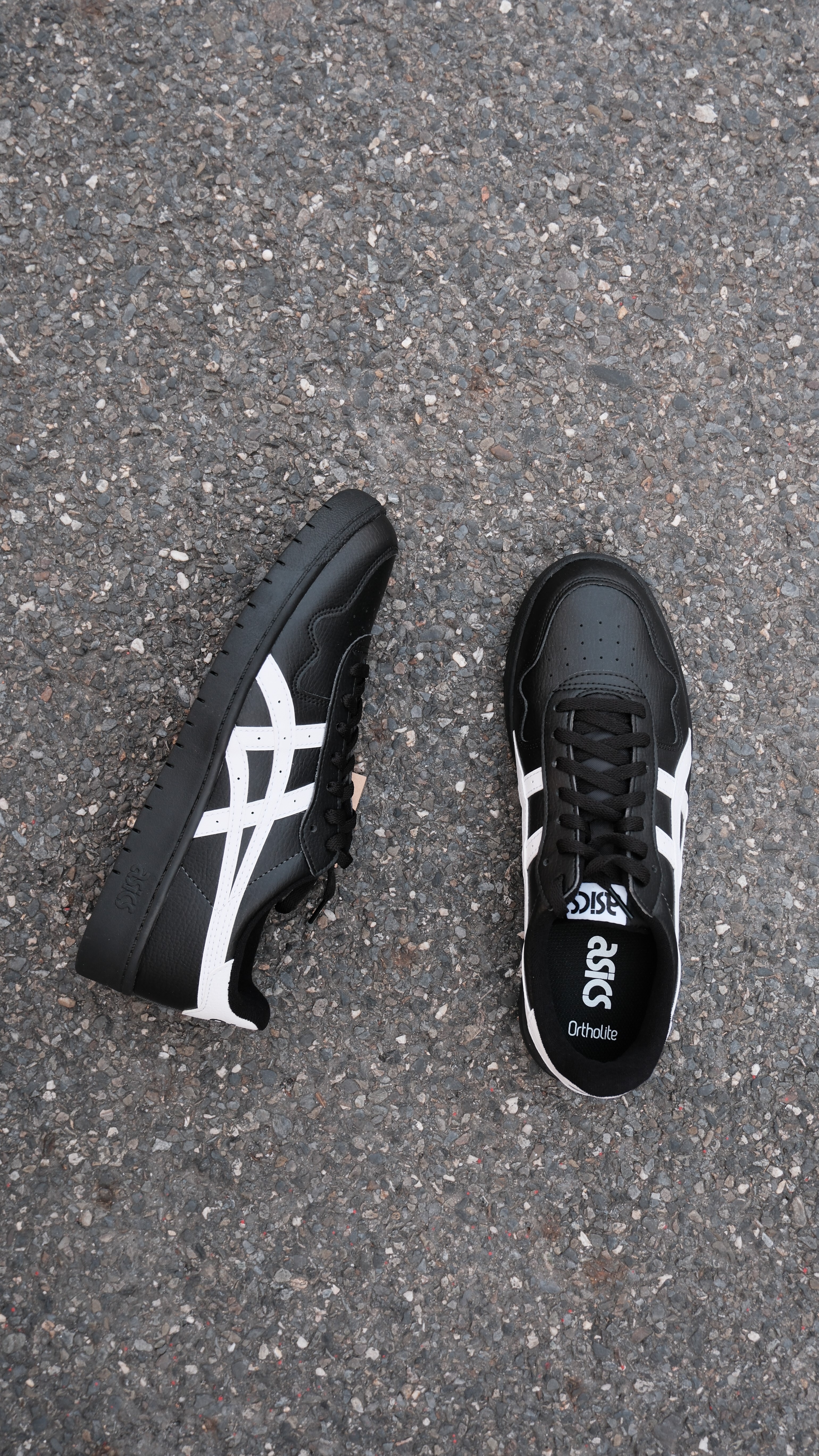 Asics Japan S 全黑 皮革 白線 亞瑟士 黑白 板鞋 1203A033-001