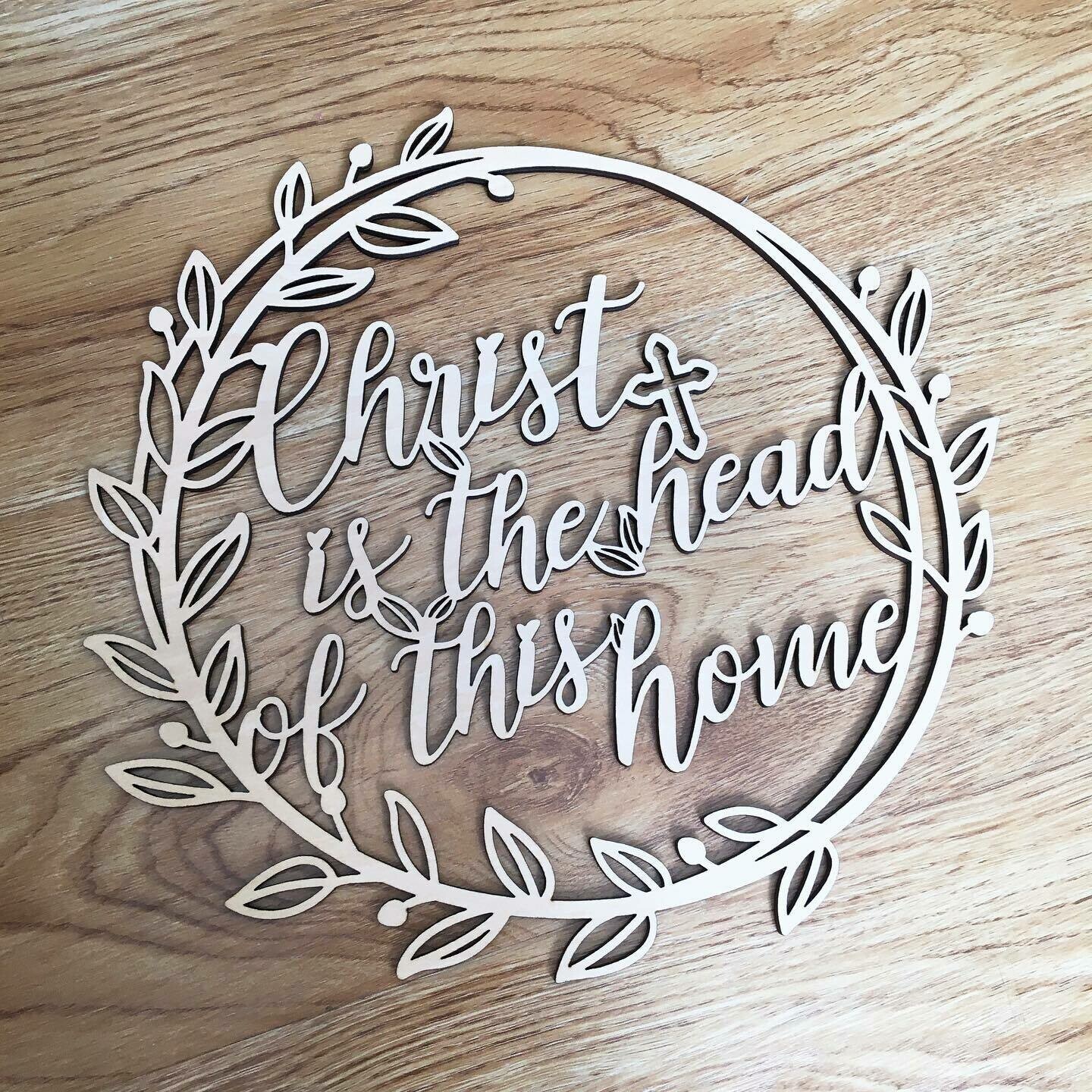 木製掛飾  Christ is the head of this home