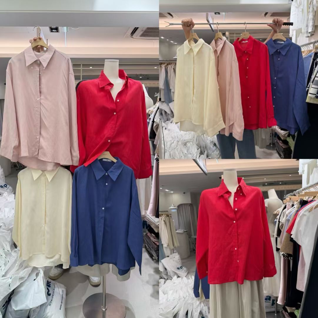 BM6036 前短後長光澤襯衫