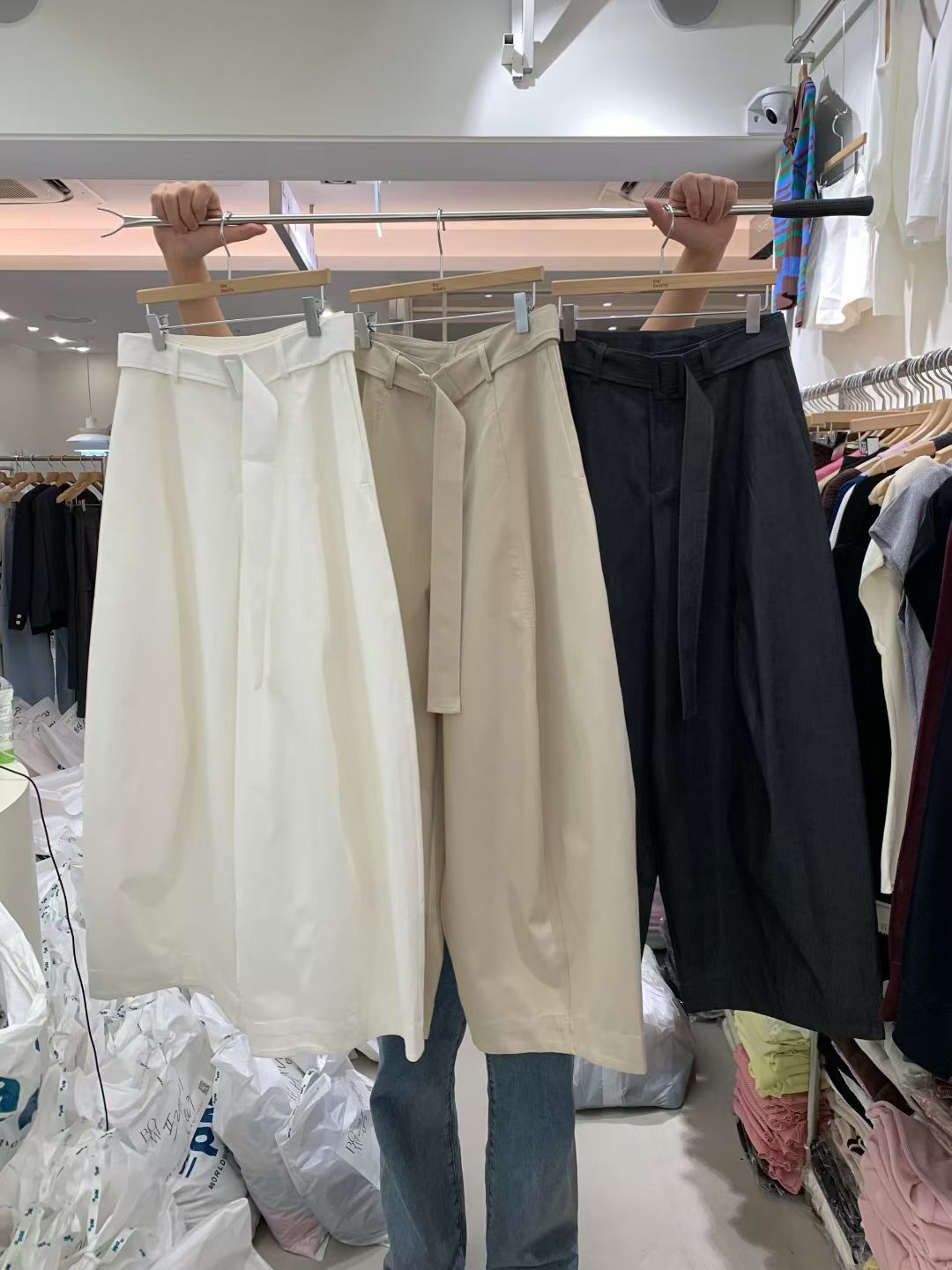 BM6037 方扣腰帶泡泡氣球褲