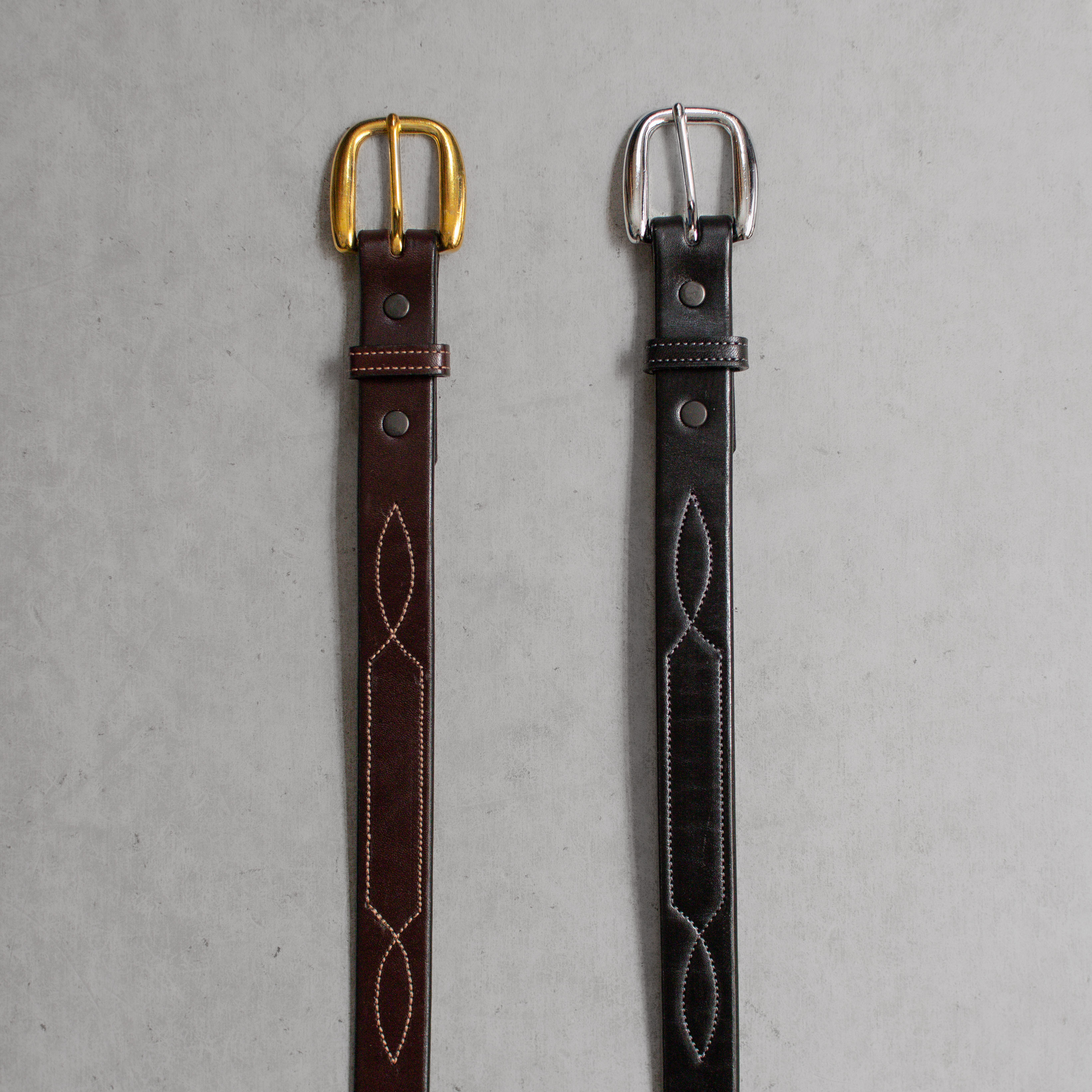 TORY LEATHER STITCHED PATTERN BELT 美國製 刺繡 皮帶 兩色