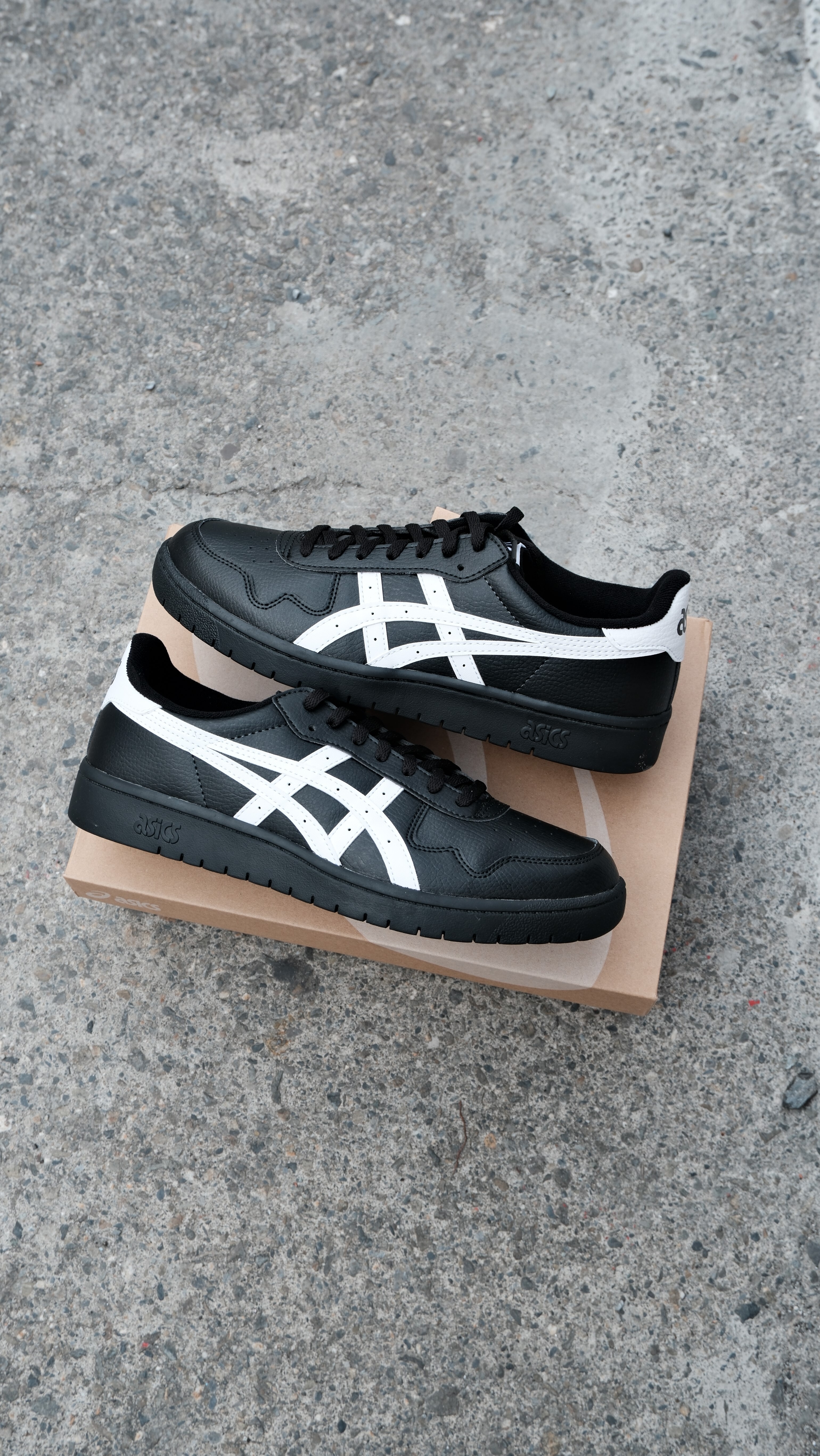Asics Japan S 全黑 皮革 白線 亞瑟士 黑白 板鞋 1203A033-001