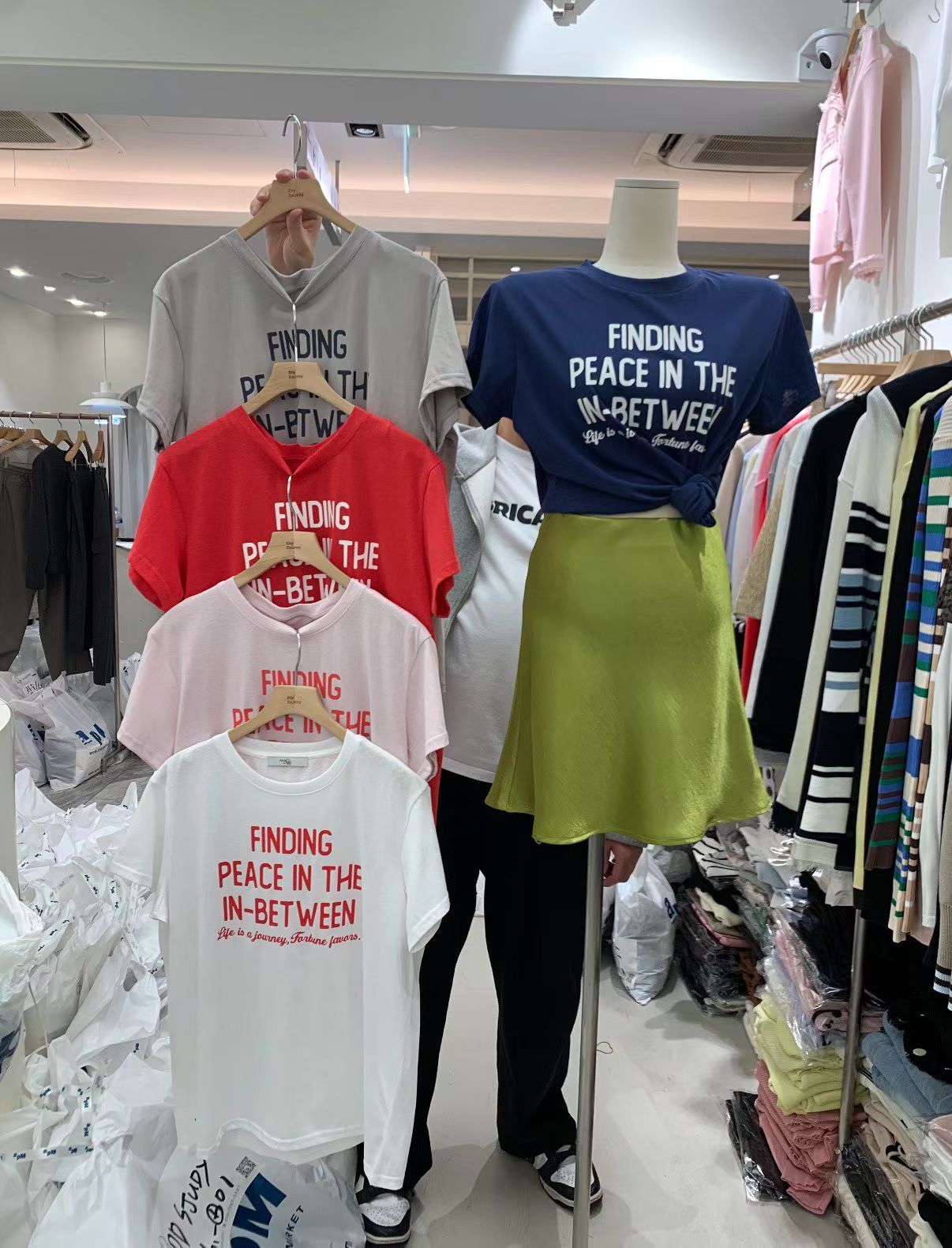 BM6042 百搭文字印花軟綿Tee