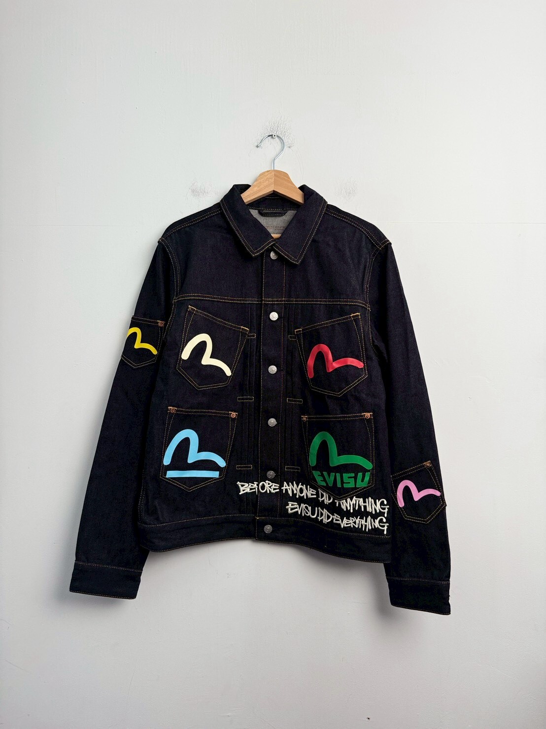 EVISU 30 Anniversary Capsule Collection Multi- pocket denim jacket SIZE L