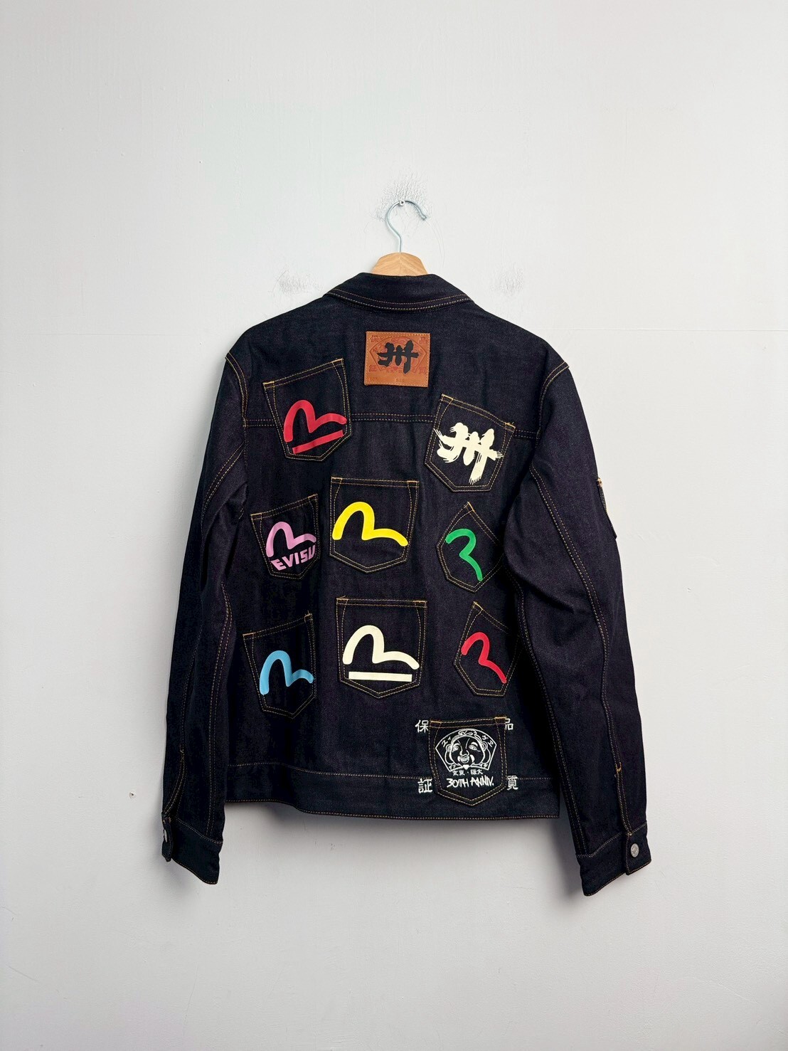 EVISU 30 Anniversary Capsule Collection Multi- pocket denim jacket SIZE L