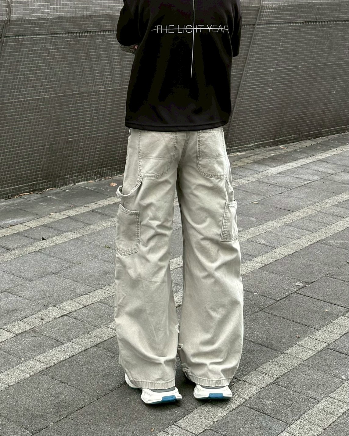 水洗 做舊 破壞 畫家褲 休閒長褲