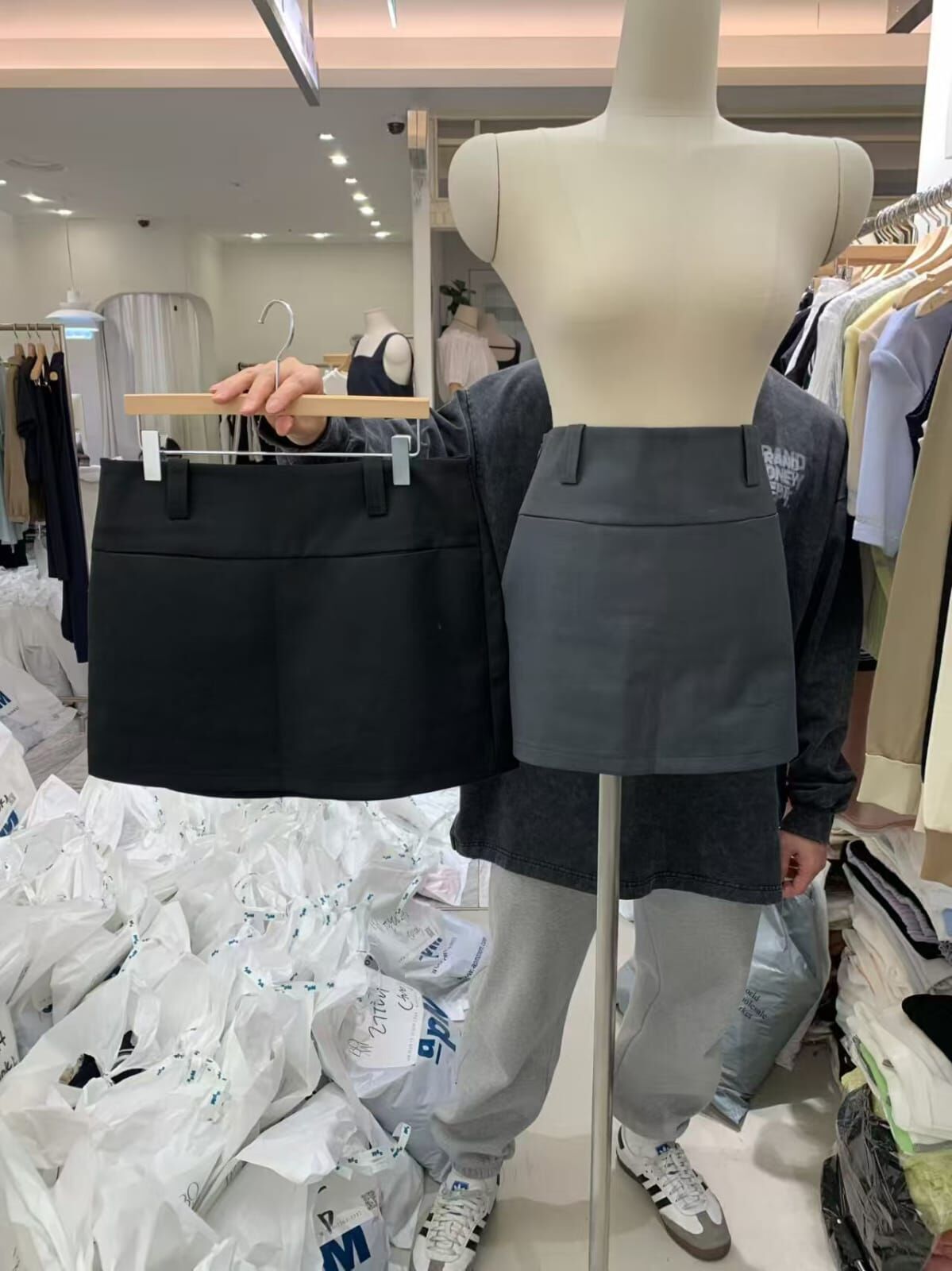 BM6051 H版高腰西裝小短裙