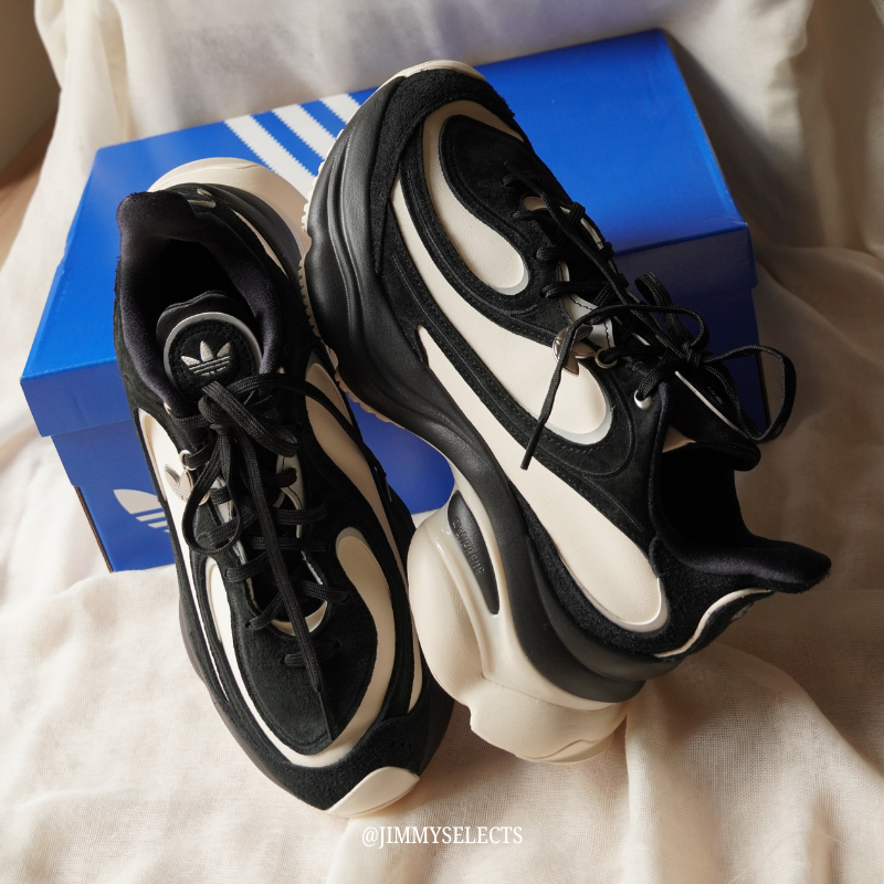 【代購】adidas Originals Ozvenuz「浮蝶鞋」｜復古運動 × 生活休閒鞋｜女款 黑白配色