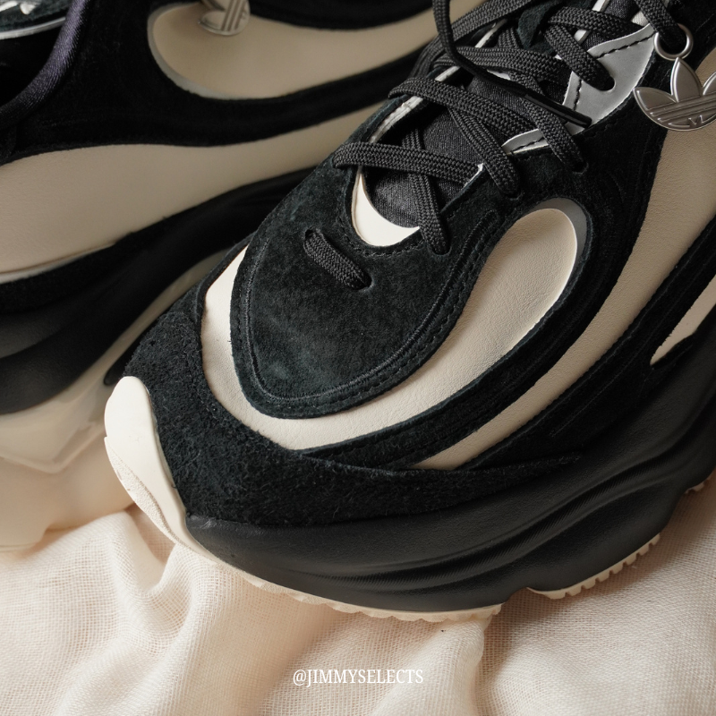 【代購】adidas Originals Ozvenuz「浮蝶鞋」｜復古運動 × 生活休閒鞋｜女款 黑白配色