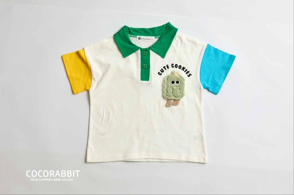 正韓夏Cocorabbit  撞色餅乾上衣