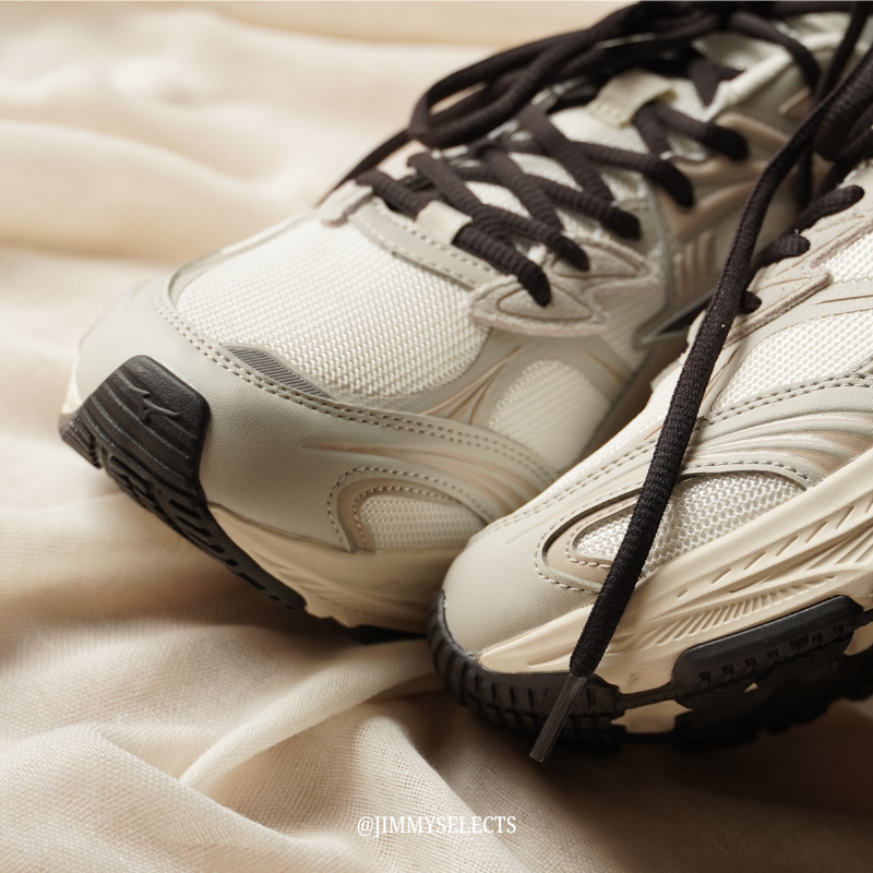 【代購】Mizuno LG 10S Shock Absorbers Slip Resistant Low top Casual Running Shoes Unisex Ecru D1GH2424-09
