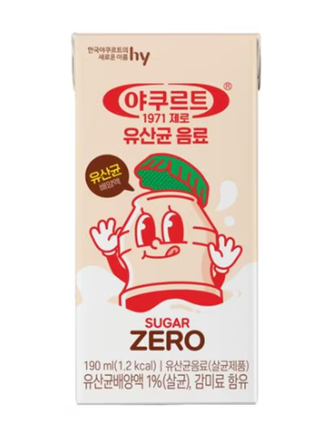 XV014 韓版1971益力多 期間限定 Zero 無糖 190ml 20送 4 共24個 1Pack EXP: 20/9/2026