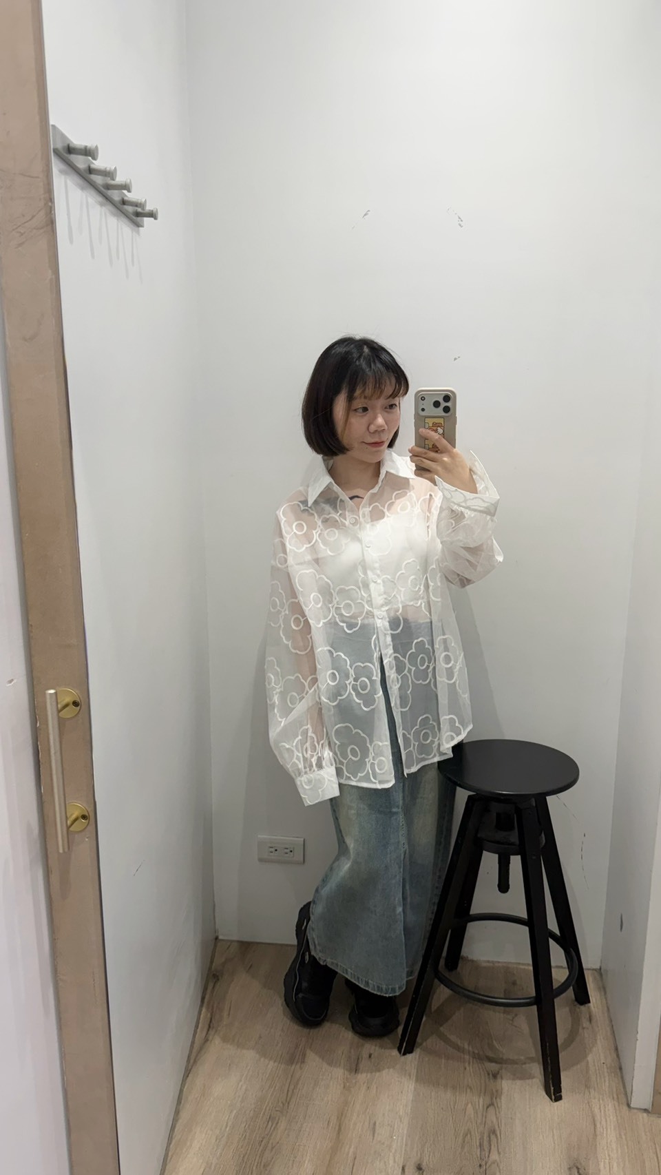 Floral sheer shirt