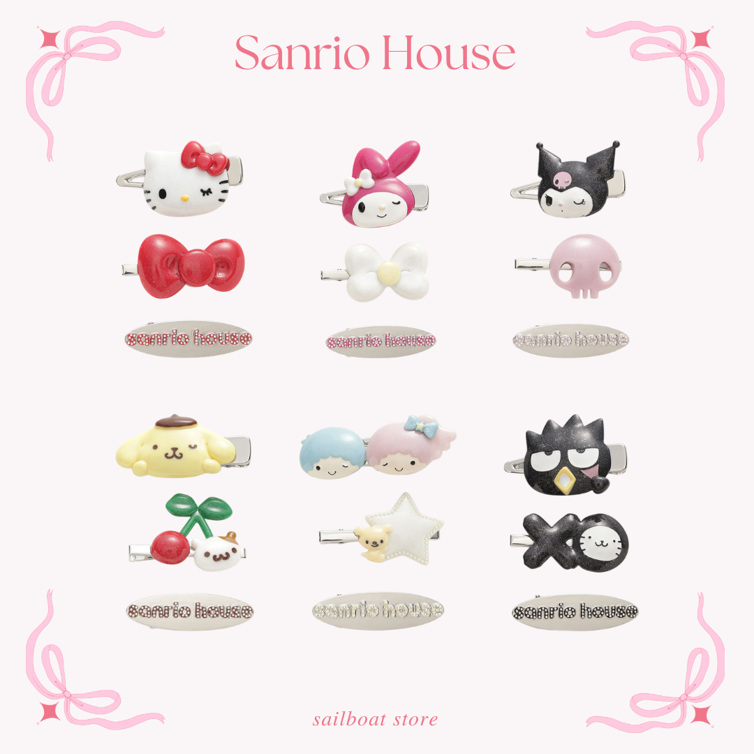 #預購 🇯🇵日本 三麗鷗 Sanrio House 髮夾套組 三入組