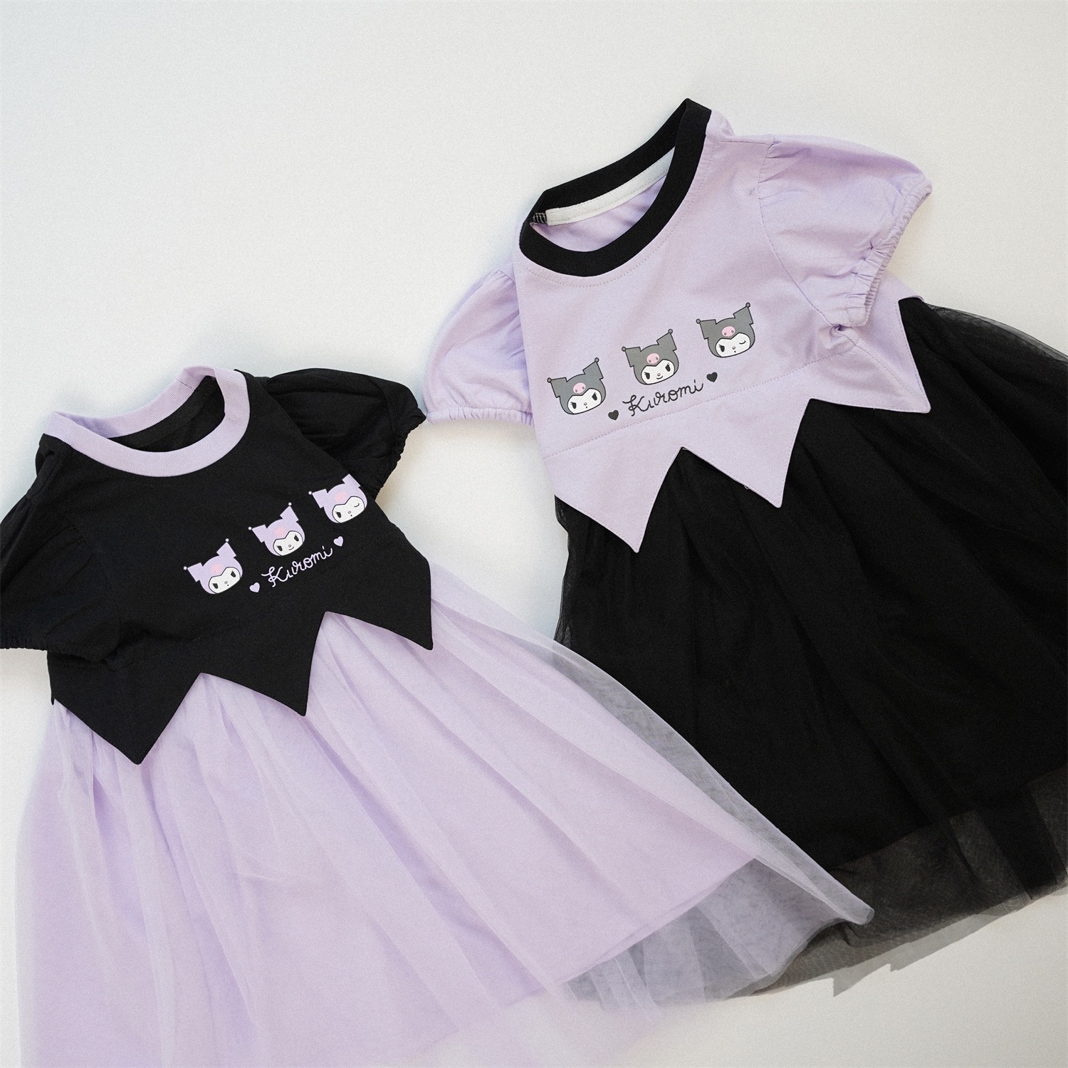 兩色童趣紗裙洋裝