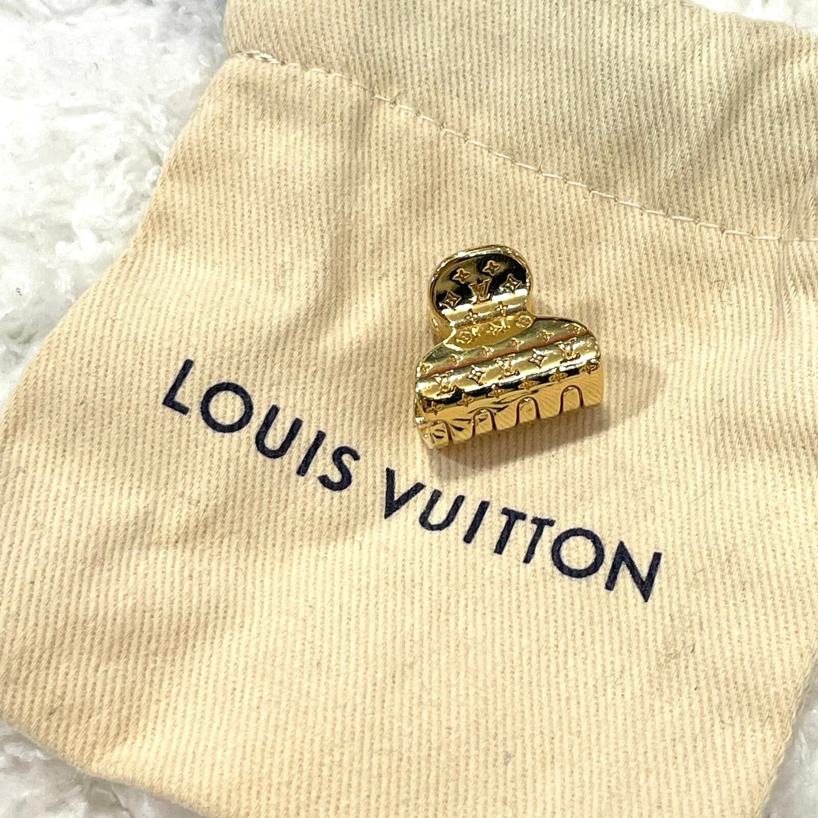 全新LV HAIR CLIP  2X2cm 金色MINI髮夾單隻 #BRAND NEW #香榭站正品