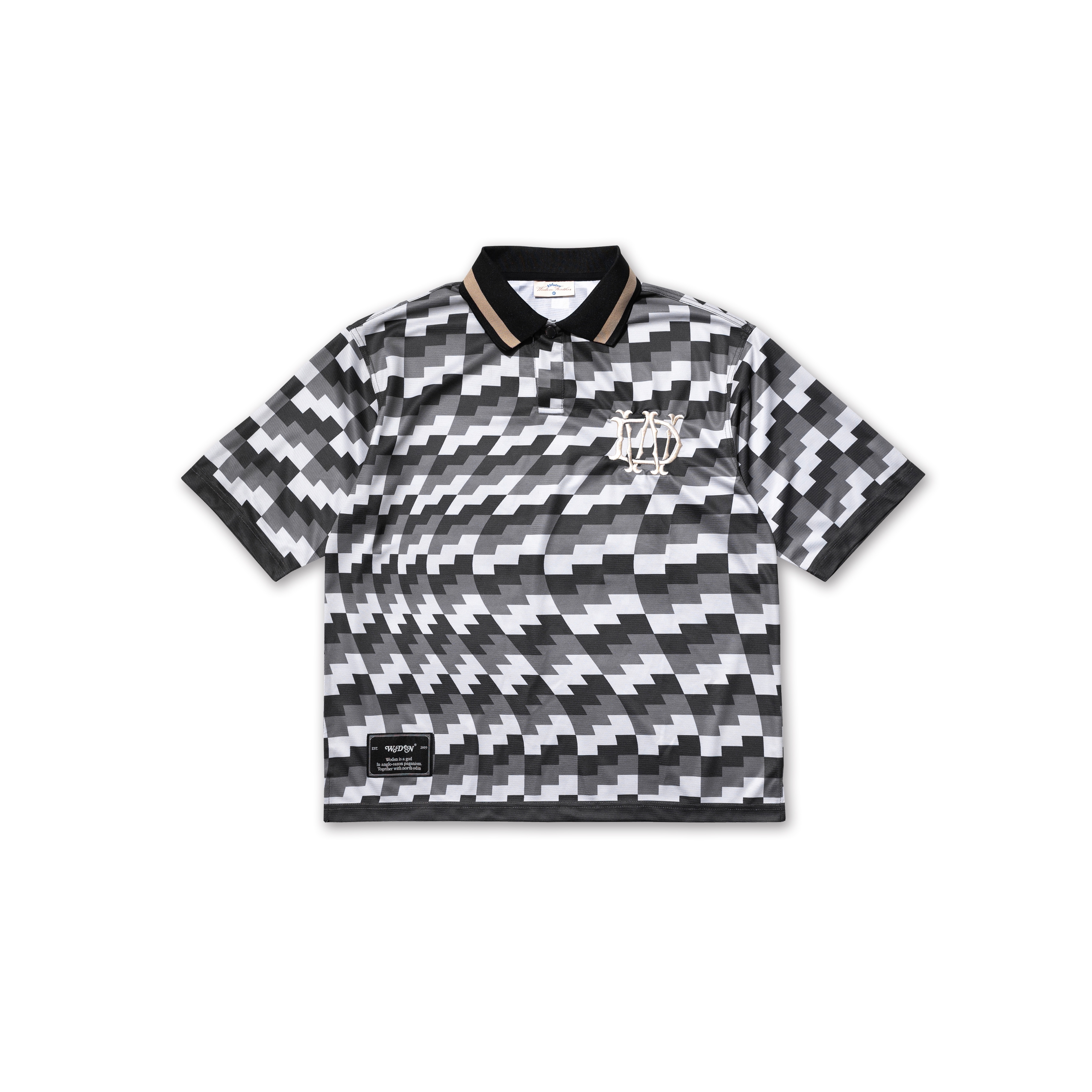 【車庫服飾】WODEN Distorted Plaid Polo Shirt