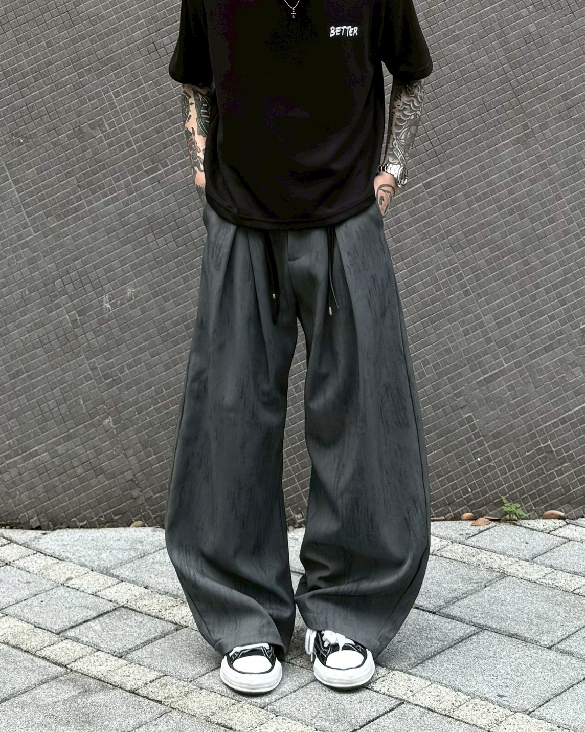 斑駁 西裝 彎刀 西裝褲 彎刀褲