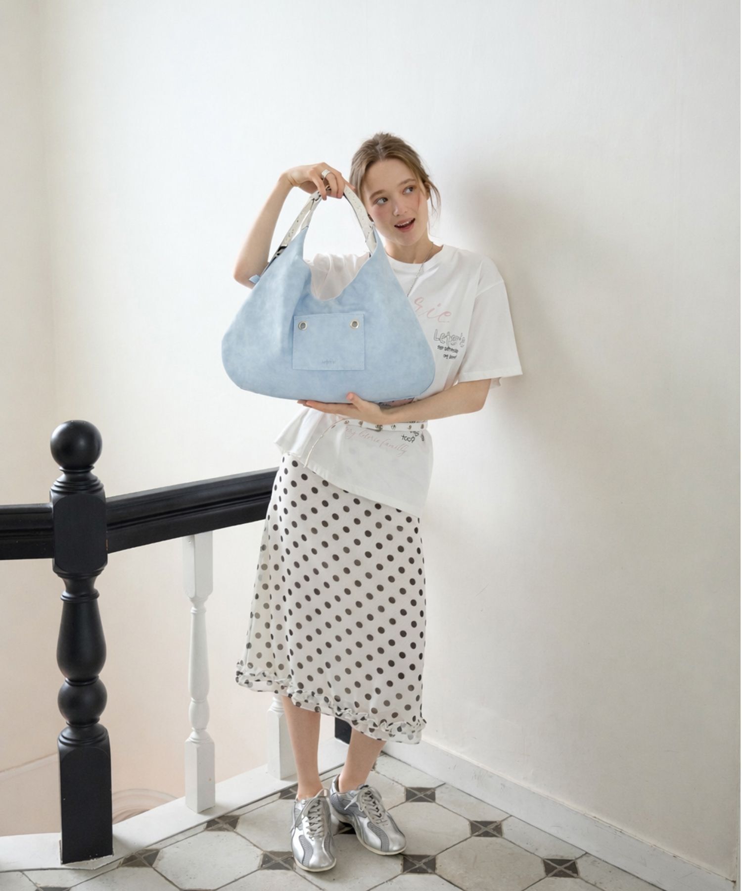 LETERIE 扣環兩用斜背包 BUCKLE