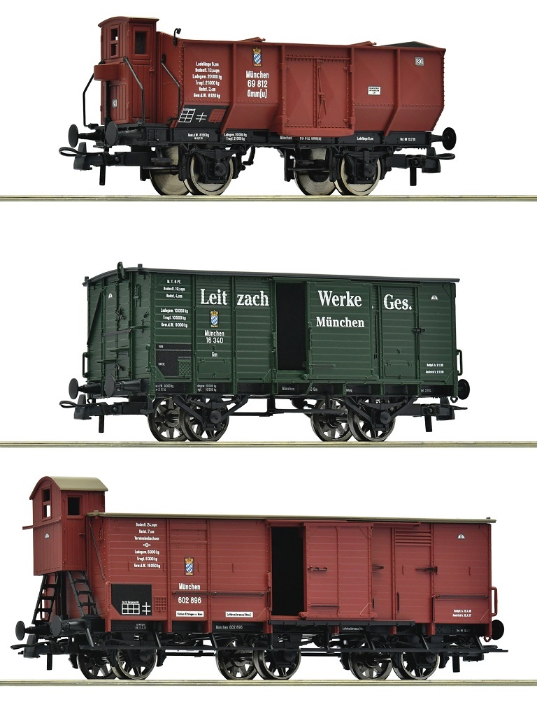 Roco 6600223 HO scale 3 piece set: Goods train, K.Bay.Sts.B.