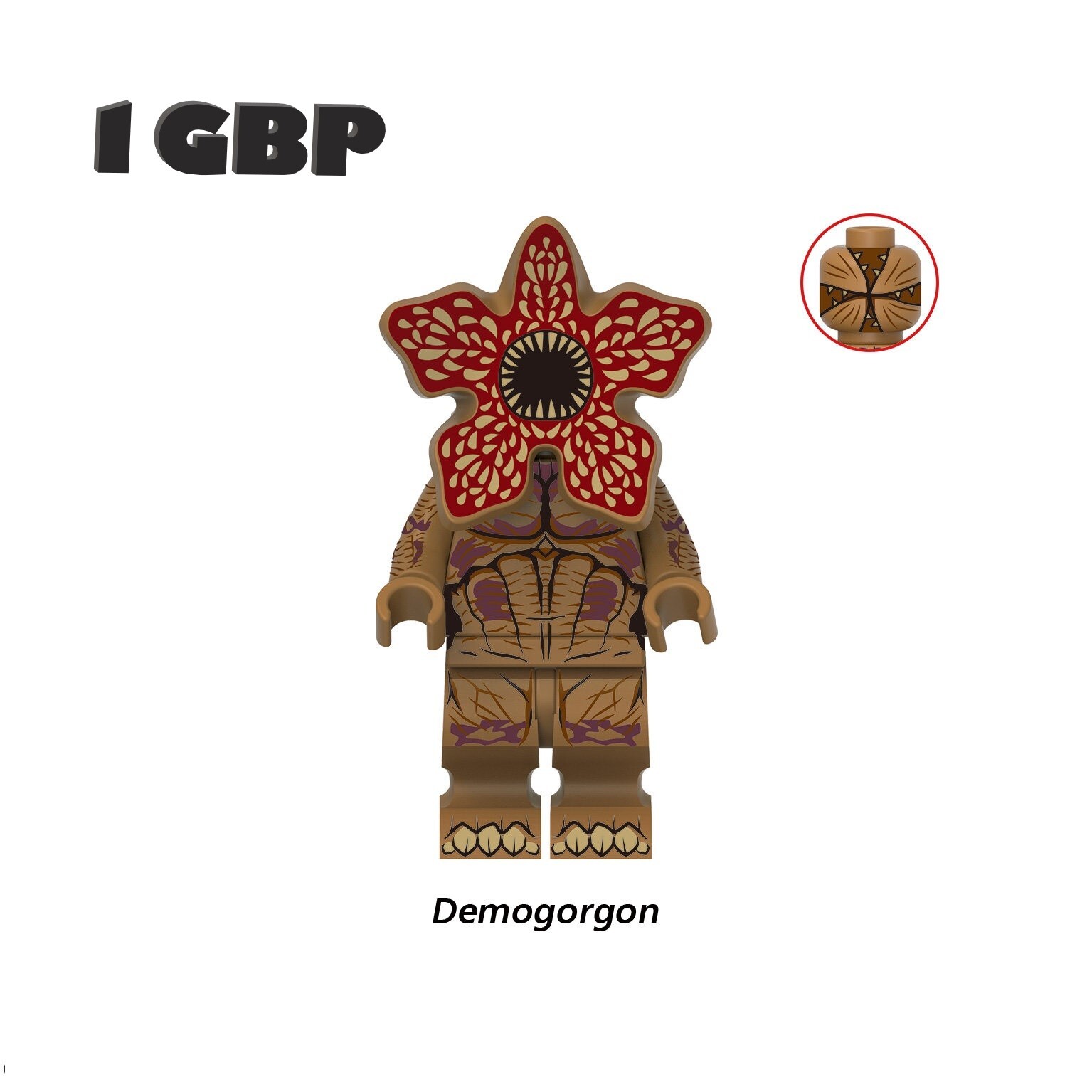 1GBP Special Offer: Stranger Things Demogorgon Custom Minifigures fit Lego G0186 GH0675