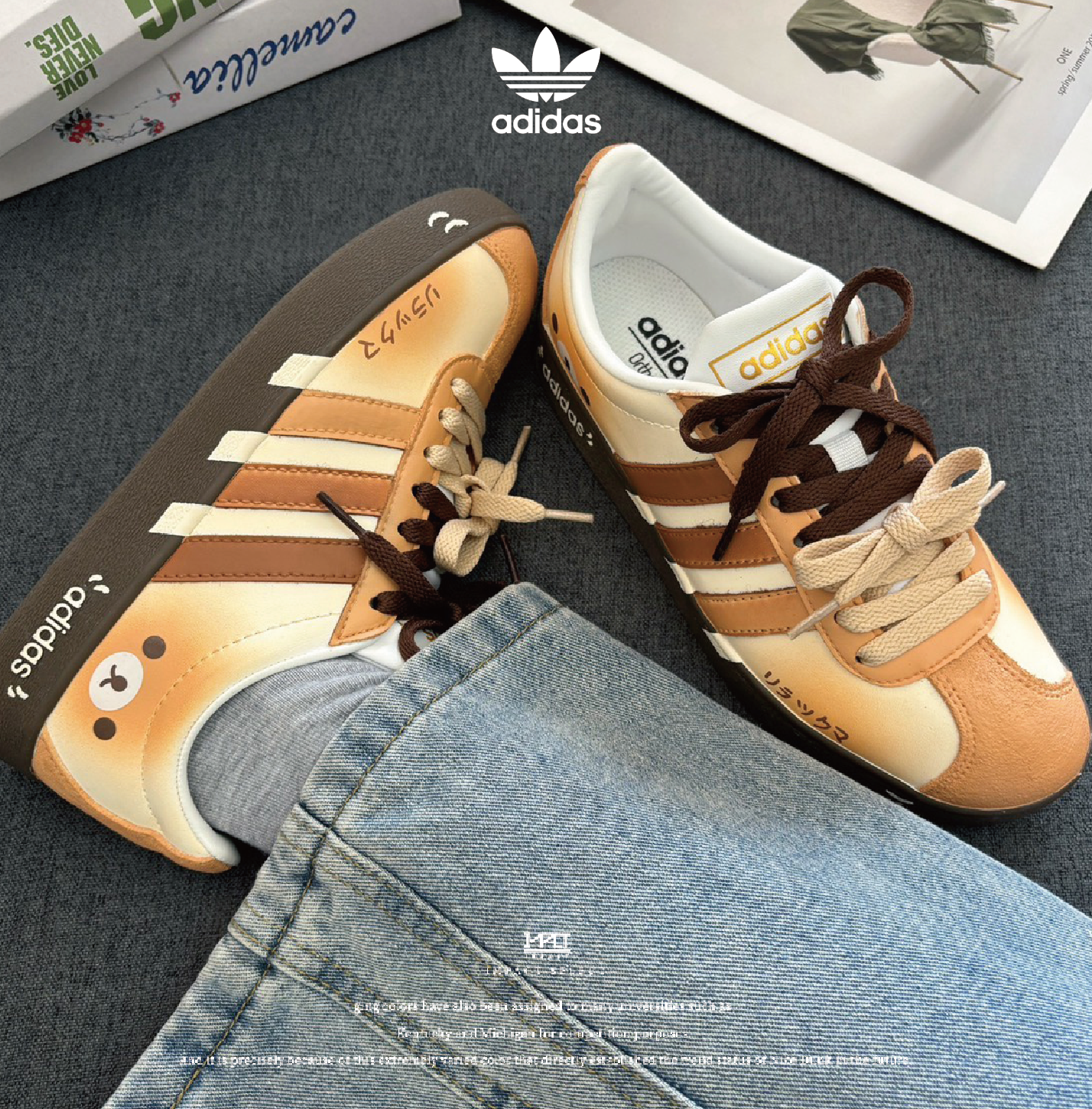 【訂製款】ADIDAS VL COURT CLASSIC  美拉德色系 拉拉熊 小熊麵包