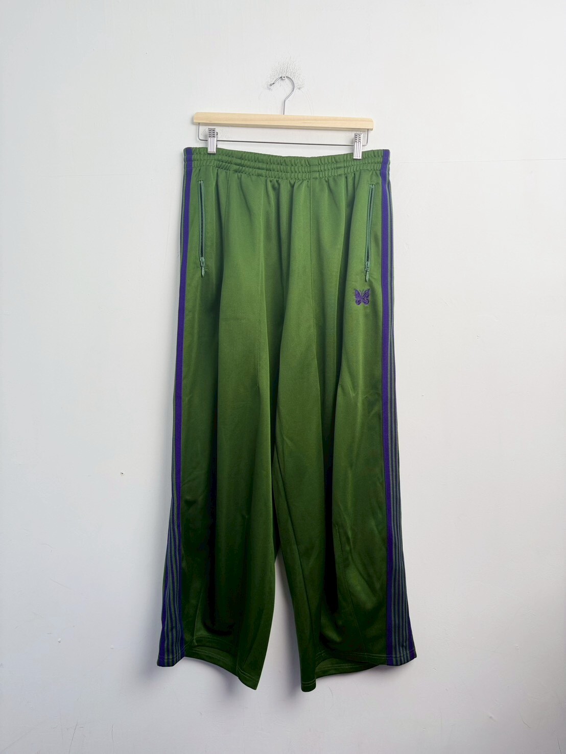 NEEDLES H.D. TRACK PANT - POLY SMOOTH GREEN SIZE M