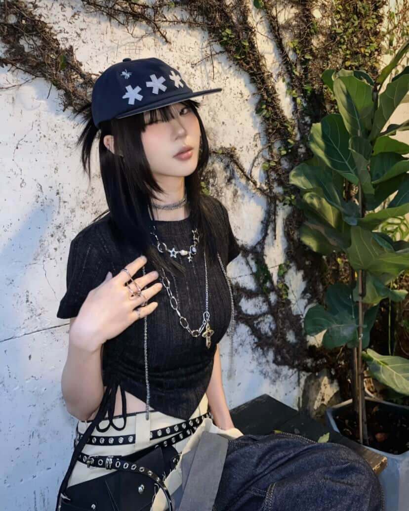 SIMON MADE GC-2505 杯子蛋糕 抽皺 坑條 短T