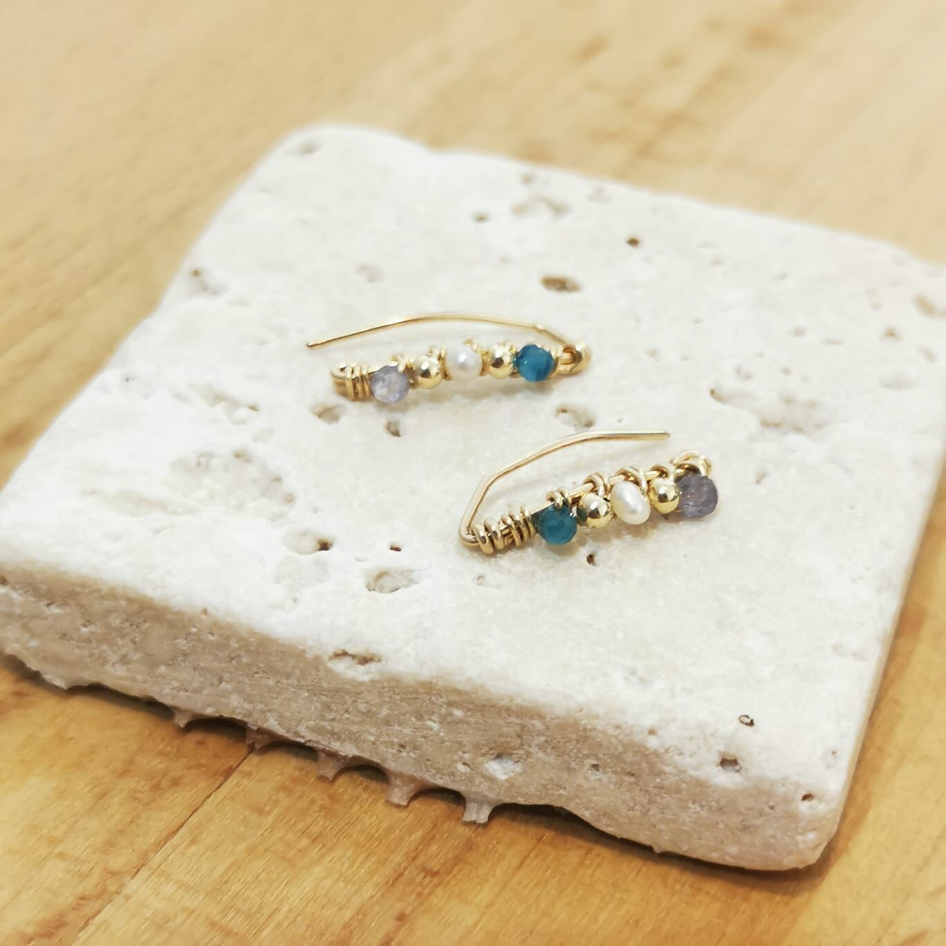 1YA0326-506 [YAY PARIS] Climber Frida Earrings - Mermaid #304tpfrpt1127 (EU)