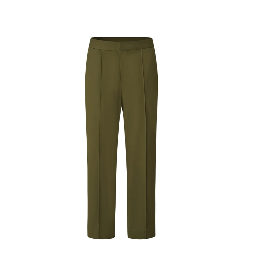 1EA0408-184 [EDWARD ACHOUR] Tailored Straight-Leg Trousers Kaki #100913/1039 (EU)