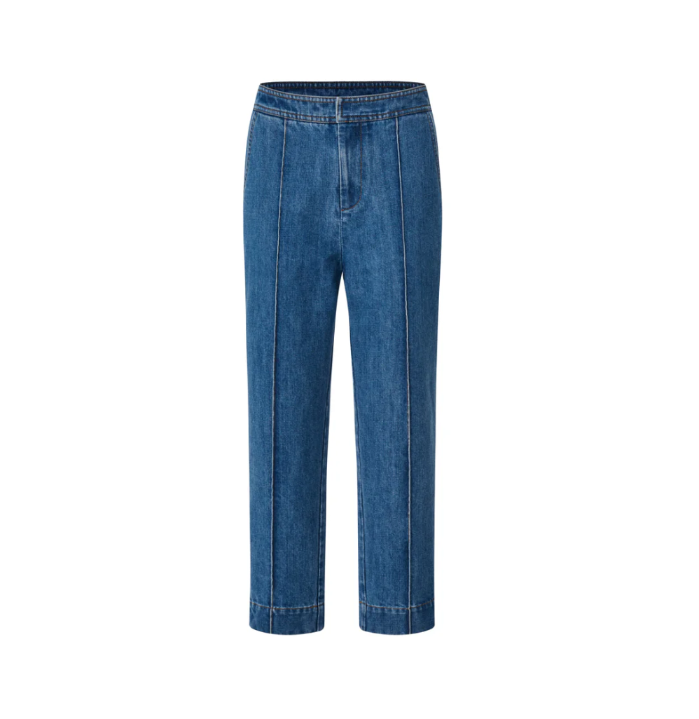 1EA0408-185 [EDWARD ACHOUR] High-Rise Seam-Detail Jeans Denim #100914/1038 (EU)