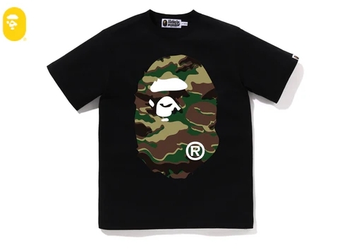 【BAPE童裝】青少年尺寸 0404發售GLITCH WOODLAND CAMO BIG APE HEAD TEE